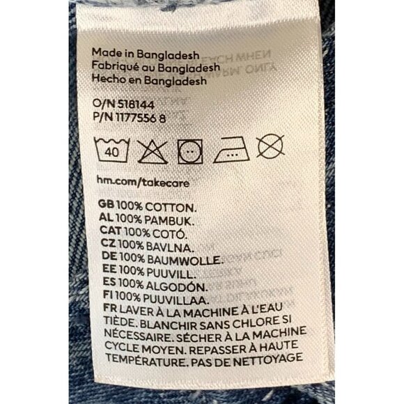 H&M Jeans 30 x 32 Blue Disney 100 X Loose High Rise Straight Leg Men Denim New - Picture 8 of 9